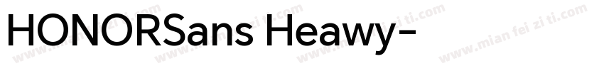 HONORSans Heawy字体转换